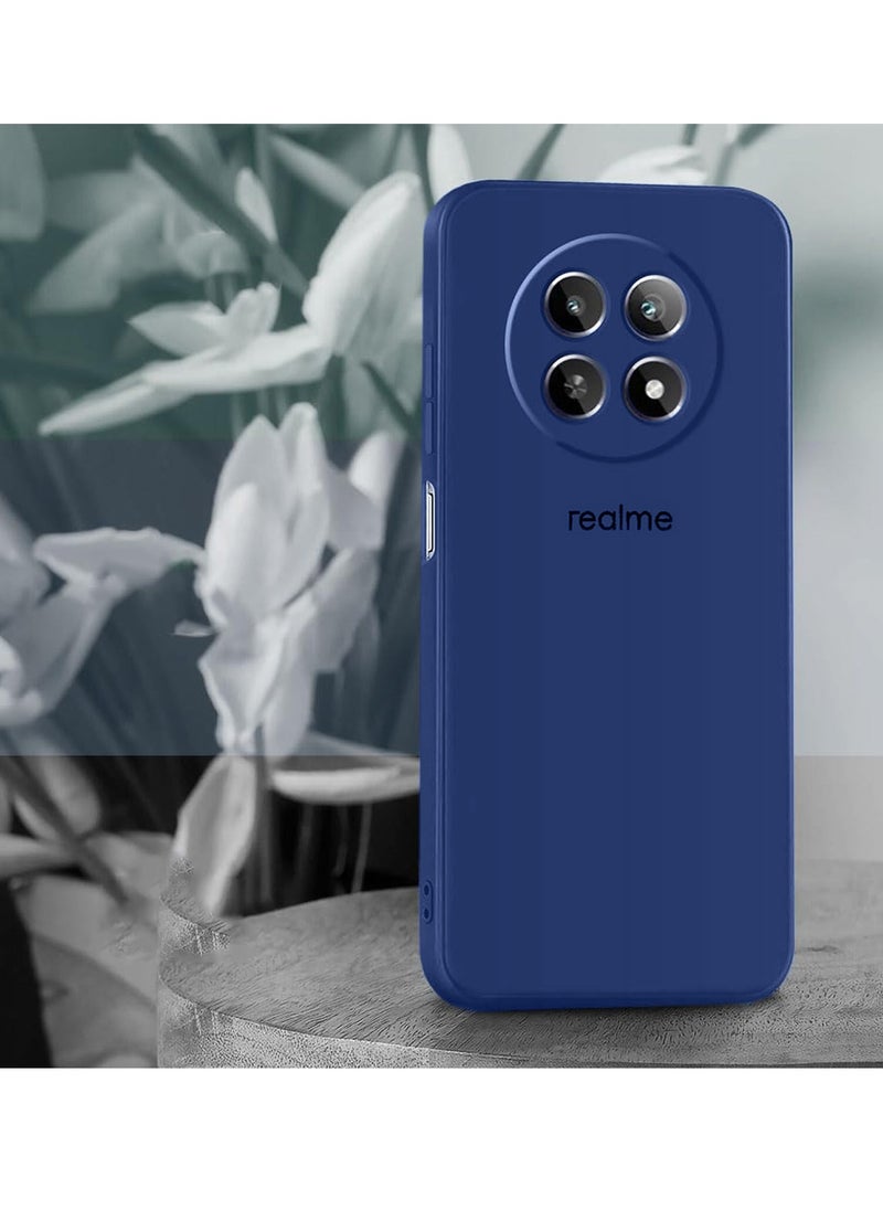ELTRAZONE Premium Soft Liquid Silicone Case Cover for Realme 12 5G 2024 – Shockproof, Scratch-Resistant, Soft Touch Protective Case – Navy Blue - Image 4