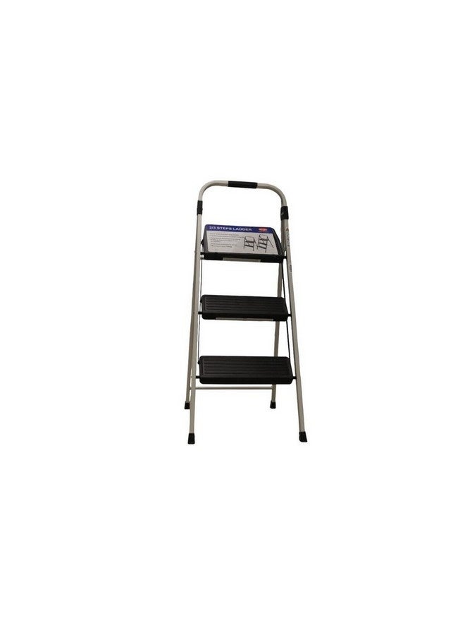 Wrights 3-Step Steel Folding Stepladder Black and Silver 104.3 x 5.6 x 42.2 cm WR2113M1 - Image 2