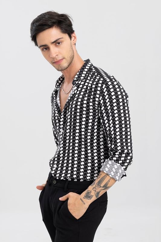 NoseQueen Shirt for Man | Shirts for Men Stylish | Casual Shirts for Men Full Sleeves | Printed Shirt for Man | Mens Casual Shirt | Full Sleeve Shirt for Men | Shirt Men - Image 3