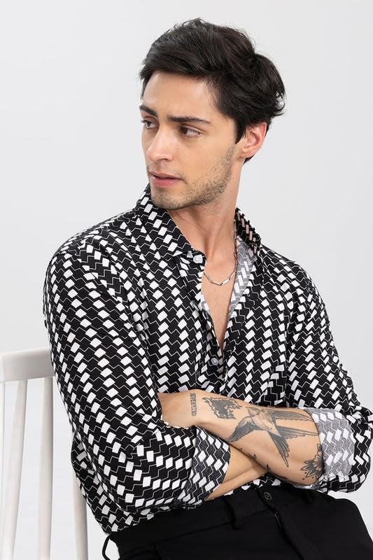 NoseQueen Shirt for Man | Shirts for Men Stylish | Casual Shirts for Men Full Sleeves | Printed Shirt for Man | Mens Casual Shirt | Full Sleeve Shirt for Men | Shirt Men - Image 2