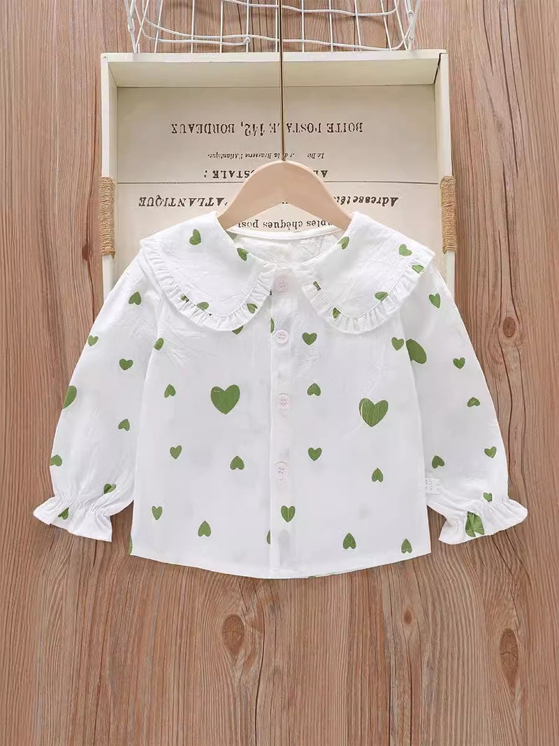 Girl's Shirt 2025 New Long Sleeve Spring and Autumn Cotton Lace Korean Style Top Girl's Western Style Children's Wear - Image 5