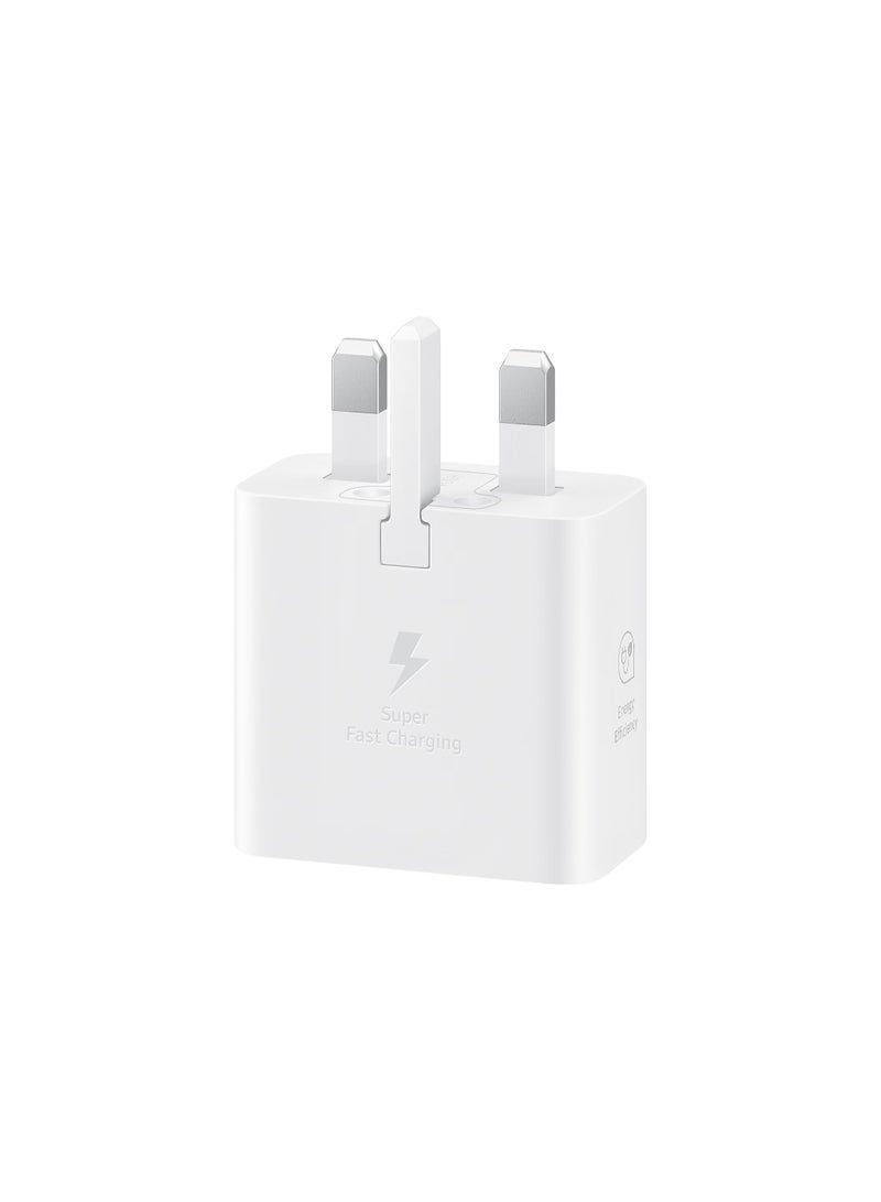 جون بولز محول سفر بقوة 25 واط، شحن فائق السرعة، قابس بريطاني، محول شحن سريع USB-C بقوة 25 واط بتقنية PD، شاحن من النوع C لهواتف أندرويد وآيفون - Image 1