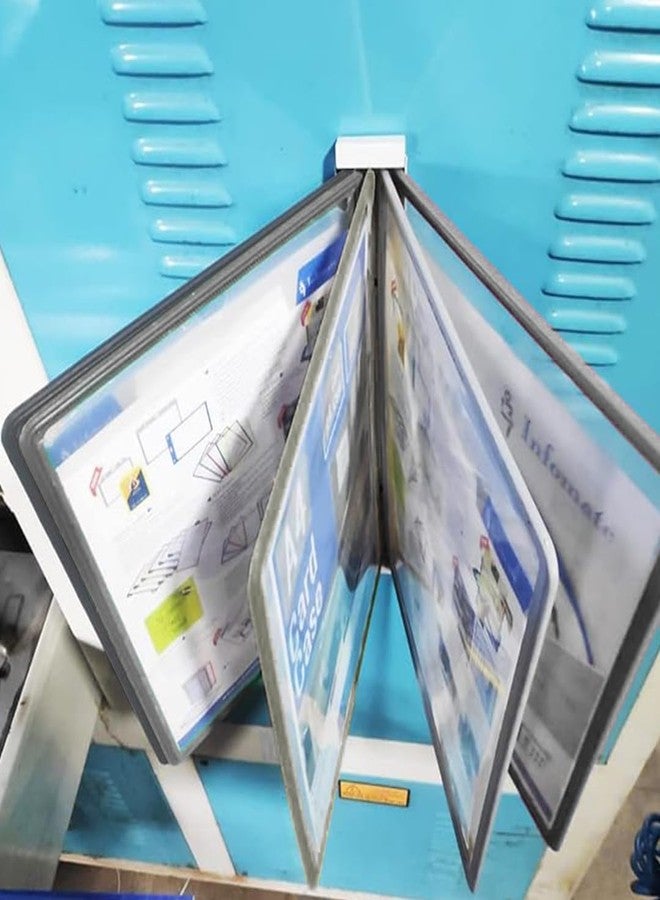 Infomate Wall Unit A4 With 5 Wall Hanging Documents Storage File Folders - Grey Colored - Image 3