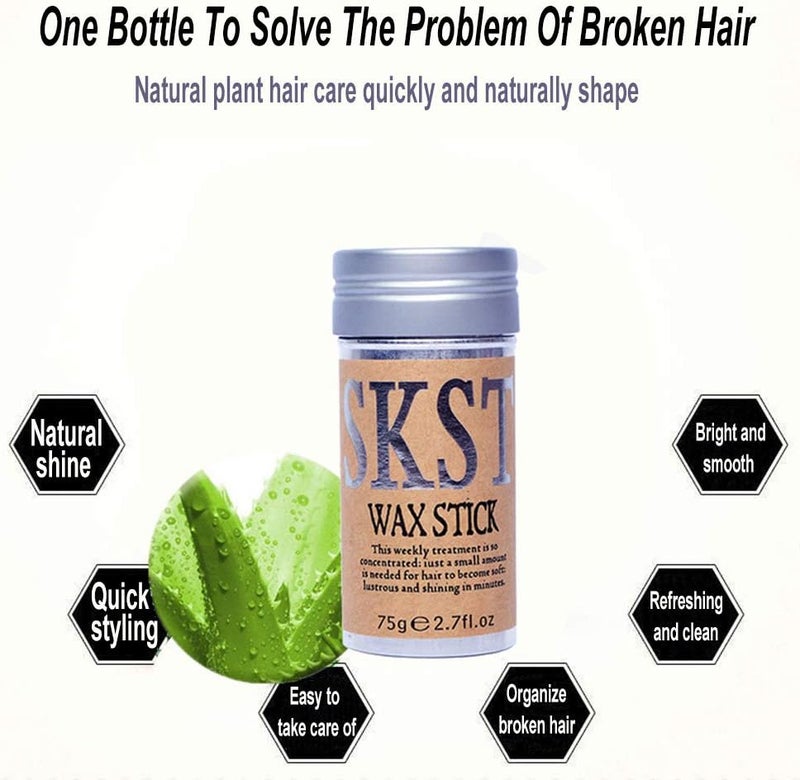 KlsyChry Hair Wax Stick, Hair Styling Wax Stick, Wax Stick for Hair Slick Stick Hair Line Smooth Hair Pomade Stick Hair Gel Stick Non-greasy Styling Cream for Flyaways Edge Control & Frizz Hair - 2.7 Oz - Image 5