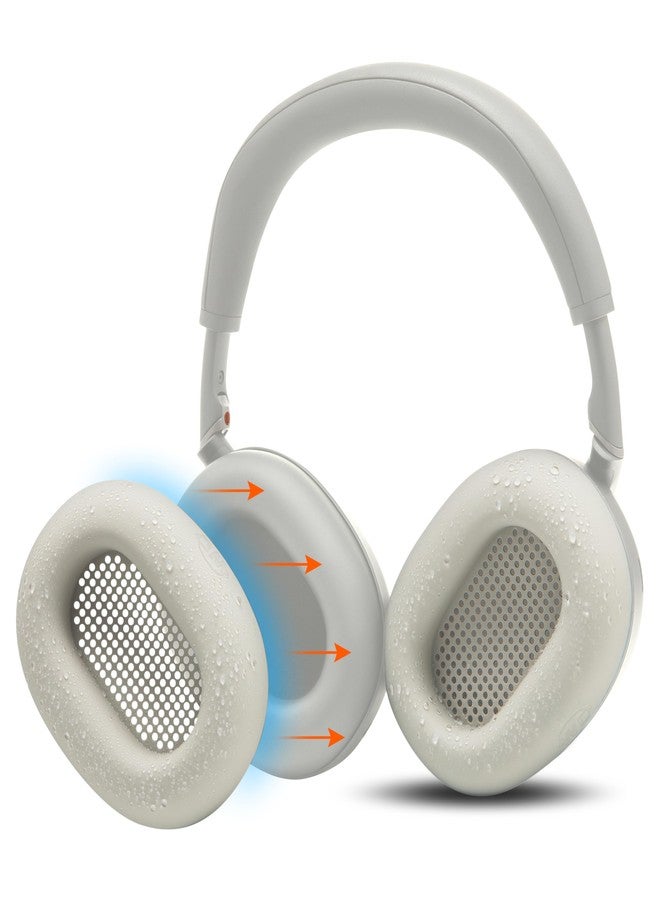 WC SweatZ XM6 - Patented Silicone Earpad Sweat Covers Compatible with Sony WH-1000XM6 by Wicked Cushions | Sweatproof & Easily Washable | Silver - Image 1