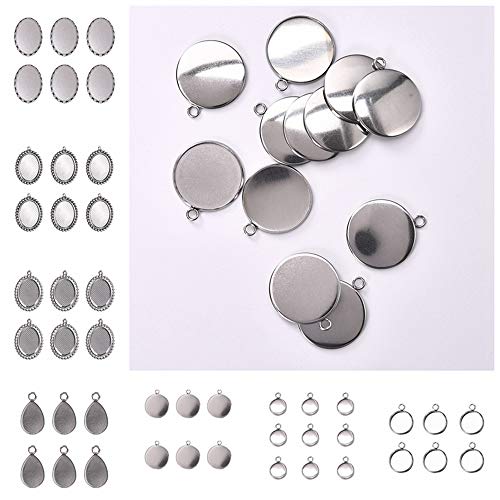LANBEIDE 20pcs Stainless Steel Pendant Trays for Jewelry Making Finding Round Bezel 30x30mm - Image 5