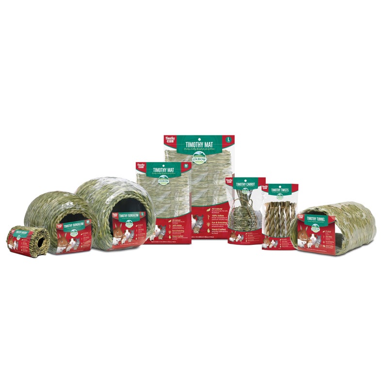 Oxbow Timothy Hay Bungalow, Rabbit & Guinea Pig Hideout, Edible & Hand-Woven Bunny House, No Wires or String, Small Pet Accessories, for Rabbits, Guinea Pigs, Chinchillas & Rats, Large - Image 5