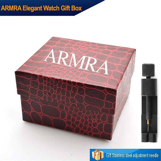 ARMRA Diamond Watch Iced Out Bling Rhinestone Gold Plated Silver Watch Stainless Steel Quartz Wrist Watches for Women Ladies Hip hop Men - Image 4