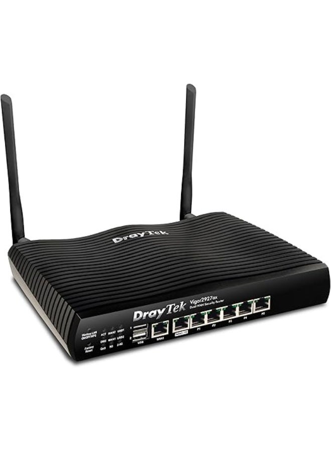 DrayTek Vigor 2927AX Dual Wan Ethernet Firewall VPN Router|| WiFi 6 Dual Band Wireless|| 5+1 Gigabit LAN Ports|| 50 VPN Tunnels|| USB Port for 3g/4g Failover|| Multi WAN Connectivity - Image 1
