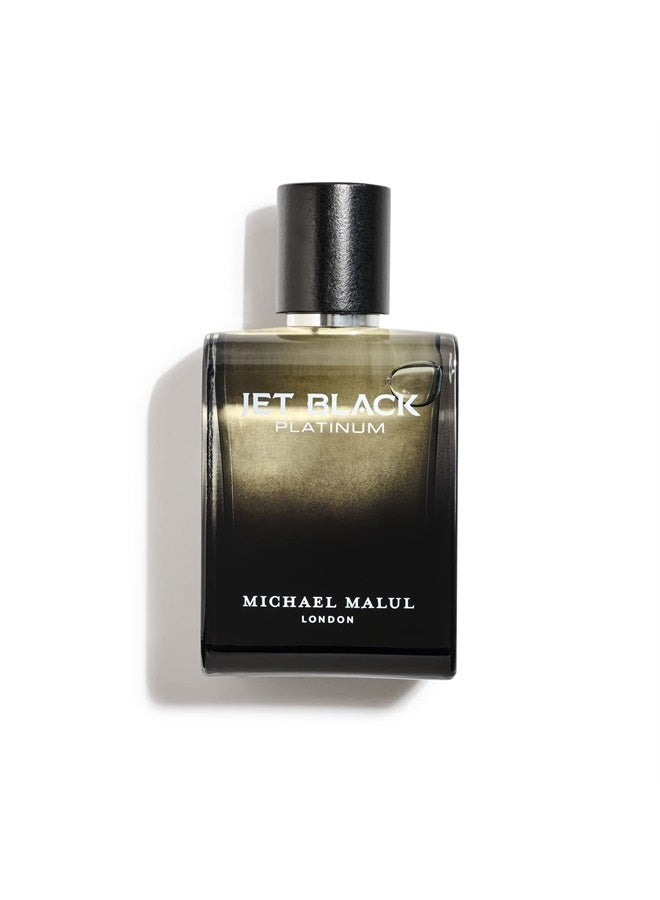 Michael Malul Jet Black Platinum 3.4oz Men's Eau de Parfum, Fragrance for Men 100ml Sophisticated Men's Fragrance - Image 1