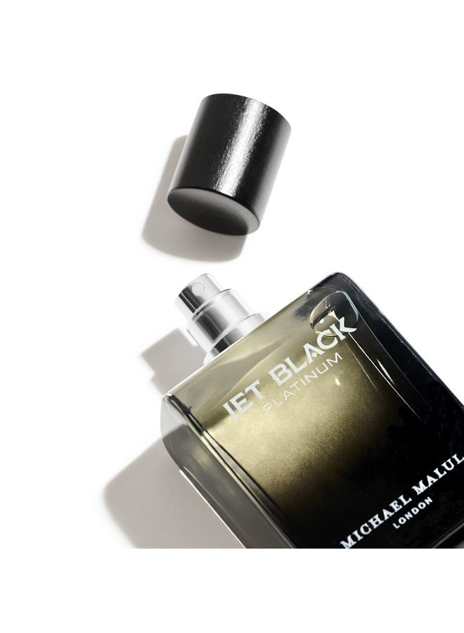 Michael Malul Jet Black Platinum 3.4oz Men's Eau de Parfum, Fragrance for Men 100ml Sophisticated Men's Fragrance - Image 3