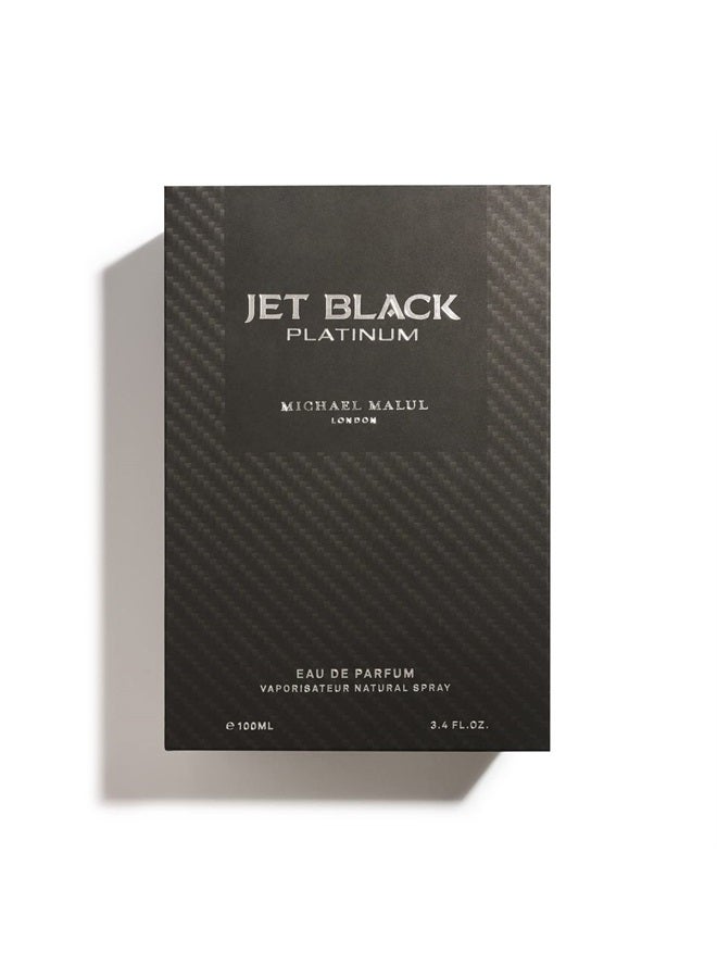 Michael Malul Jet Black Platinum 3.4oz Men's Eau de Parfum, Fragrance for Men 100ml Sophisticated Men's Fragrance - Image 4