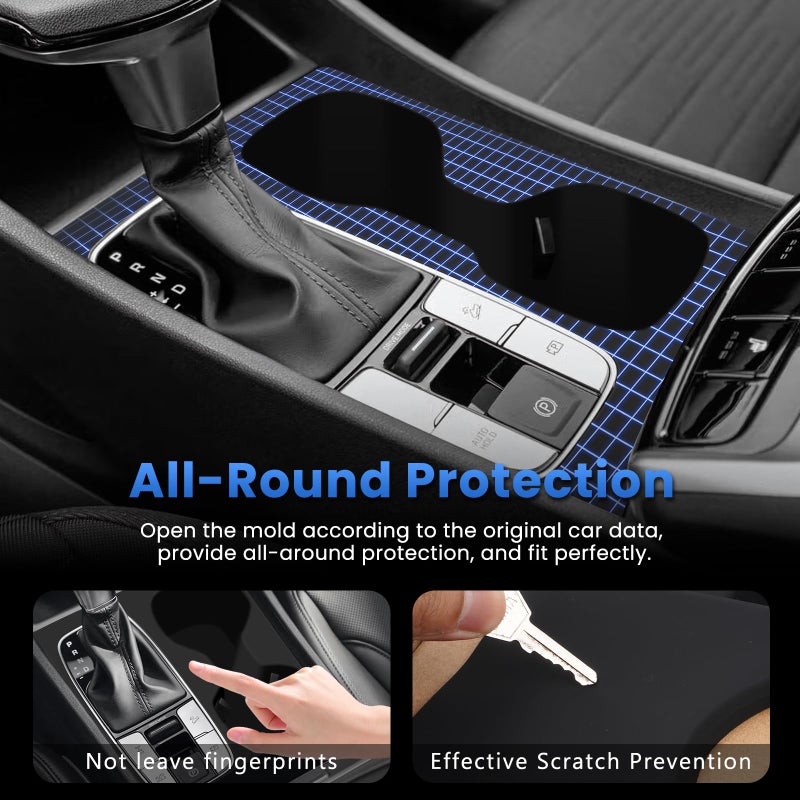 Autorder Silicone 2-in-1 Cup Holder for 2022-2026 Hyundai Santa Cruz Accessories Silicone Center Console CupHolder Insert with Gear Shift Panel Cover Dust & Scratch Resistant All-Around Protection - Image 2
