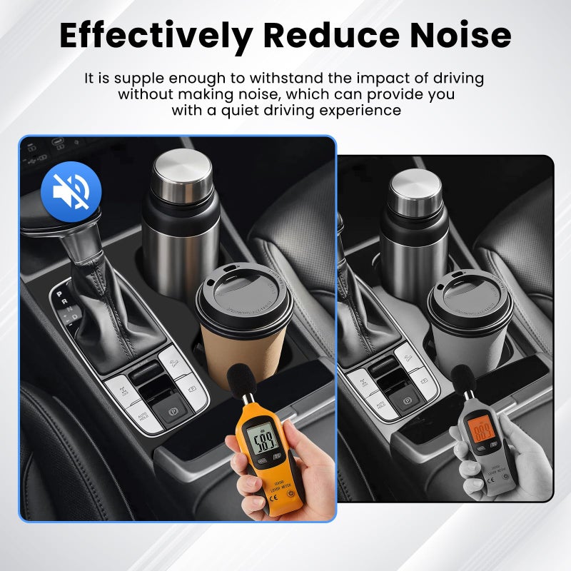 Autorder Silicone 2-in-1 Cup Holder for 2022-2026 Hyundai Santa Cruz Accessories Silicone Center Console CupHolder Insert with Gear Shift Panel Cover Dust & Scratch Resistant All-Around Protection - Image 4