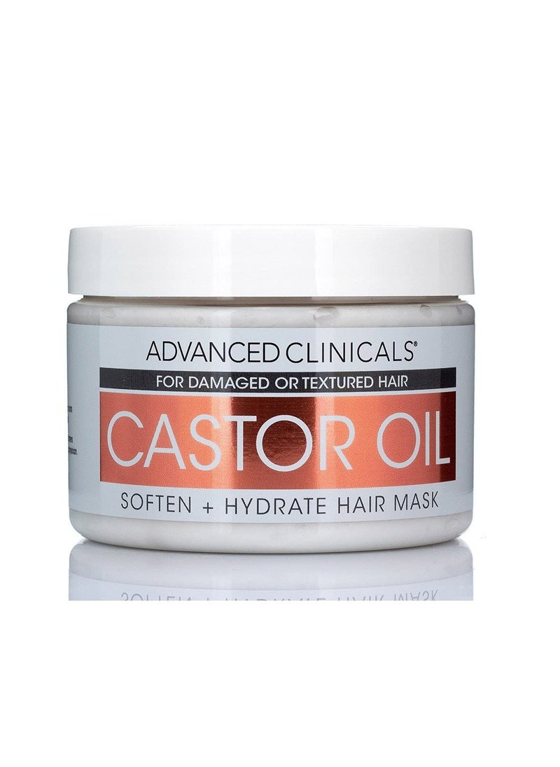 Advanced Clinicals Advanced Clinicals Castor Oil Conditioning Hair Mask Natural Detangler & Hair Treatment W/Jamaican Black Castor Oil, Coconut Oil, & Biotin Repair For Color Treated, Dry, Or Damaged Hair, 12 Fl Oz  - Image 1