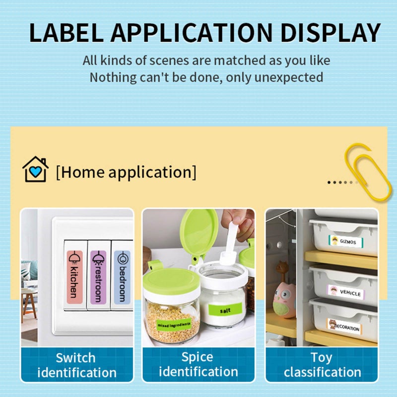 Portable USB Rechargeable Label Maker White Multiple Fonts For Home Office Organization - Image 4