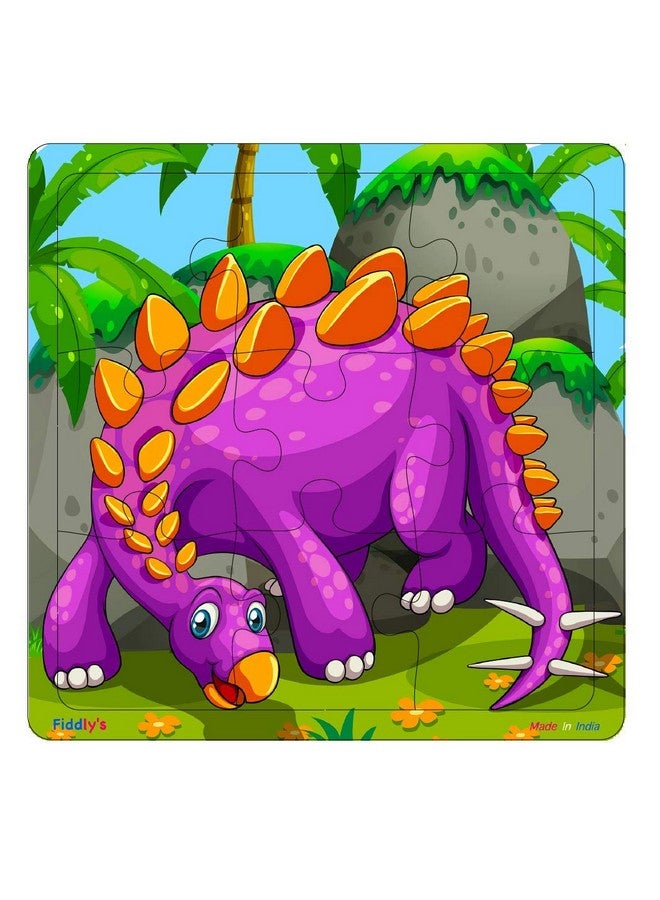 Fiddlys Fiddly Wood Jigsaw Puzzles for Children - 9 Pieces (Dinos Pack of 3) - Image 4