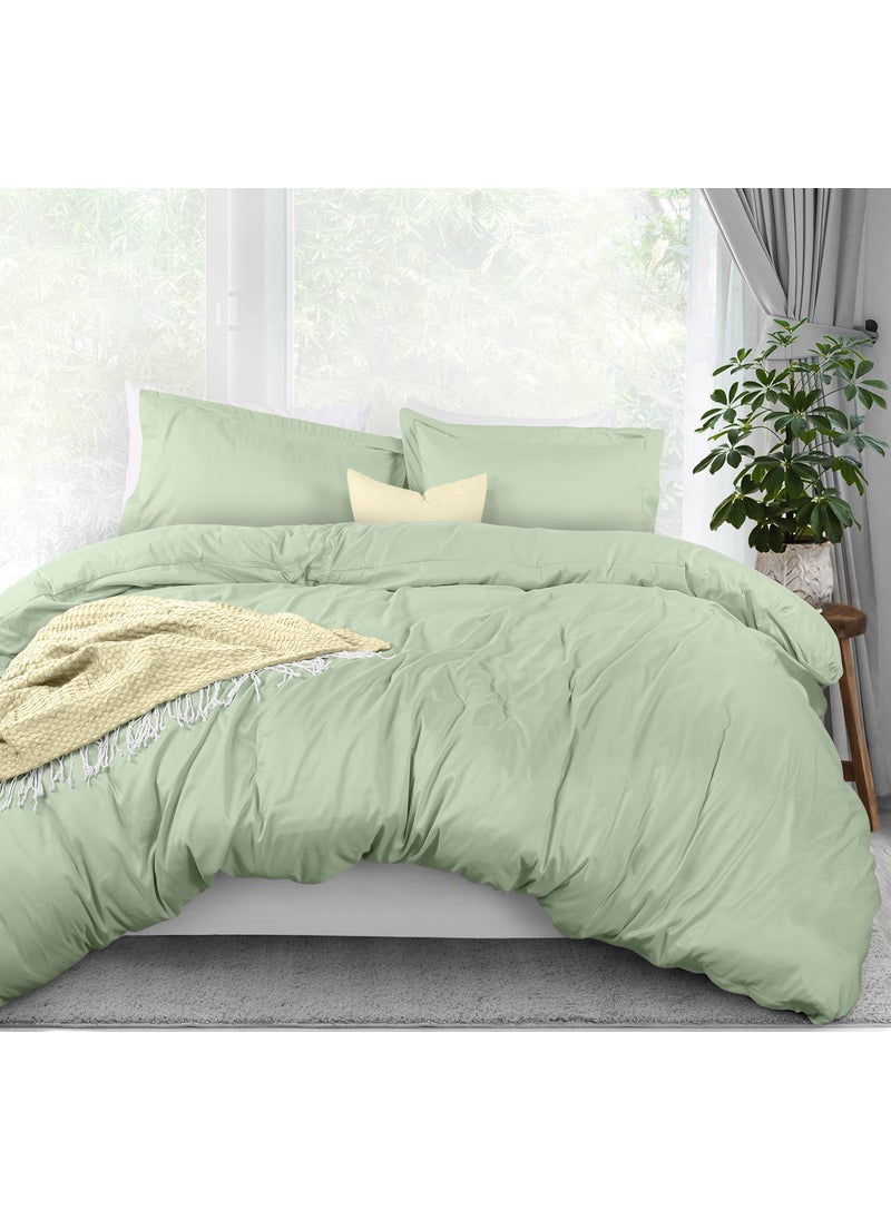 Utopia Bedding Utopia Bedding Duvet Cover Queen Size - 1 Duvet Cover with 2 Pillow Shams - 3 Pieces Bedding Duvet Cover with Zipper Closure - Soft Brushed Microfiber  90 X 90 Inches (Queen  Sage)  - Image 1