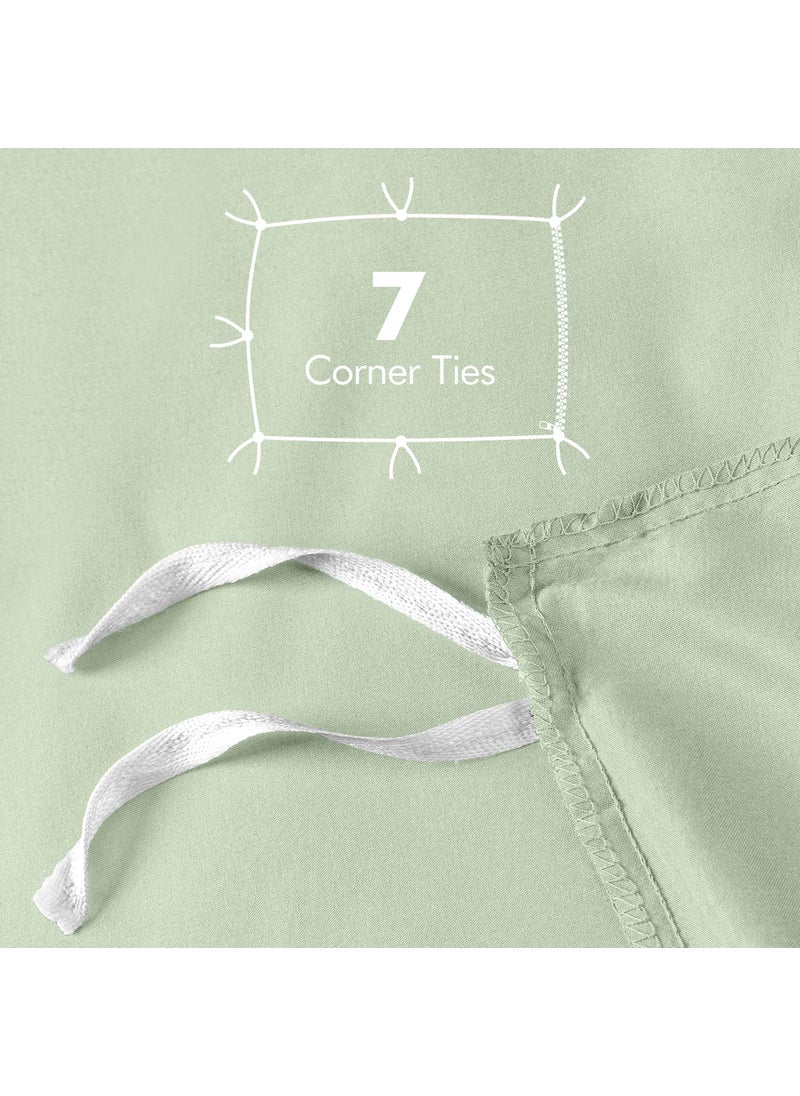 Utopia Bedding Utopia Bedding Duvet Cover Queen Size - 1 Duvet Cover with 2 Pillow Shams - 3 Pieces Bedding Duvet Cover with Zipper Closure - Soft Brushed Microfiber  90 X 90 Inches (Queen  Sage)  - Image 5