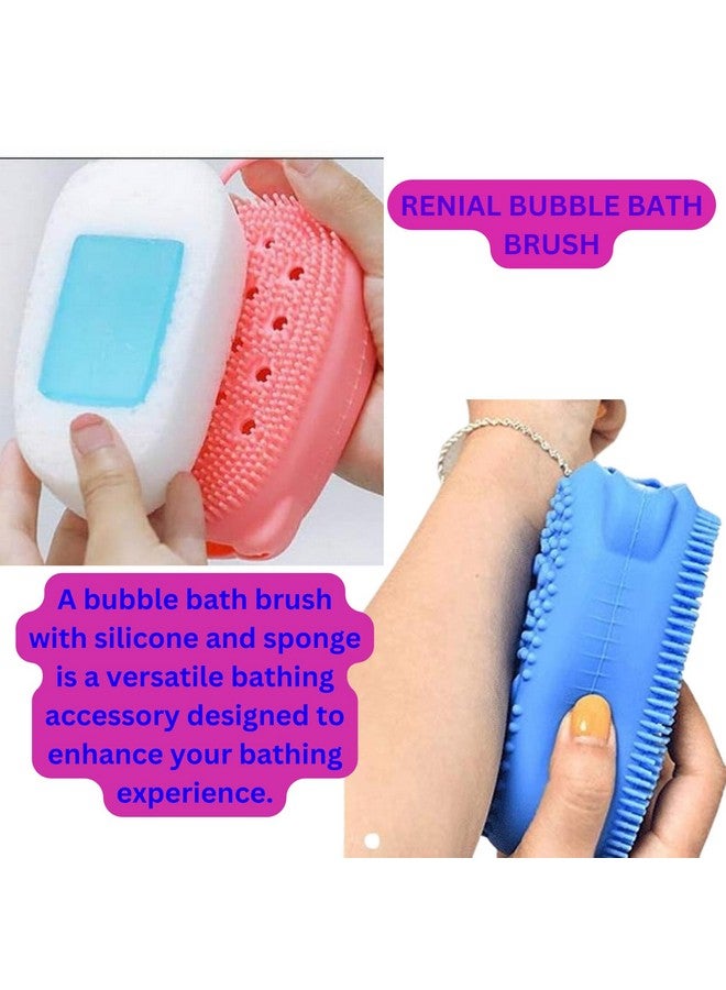 RENIAL® Silicone Body Brush - Soft Shower for Kids and Adults - Alternative to Traditional Back Scrubbers - Exfoliating Bath Scrubber (Pack of 1) - Image 2