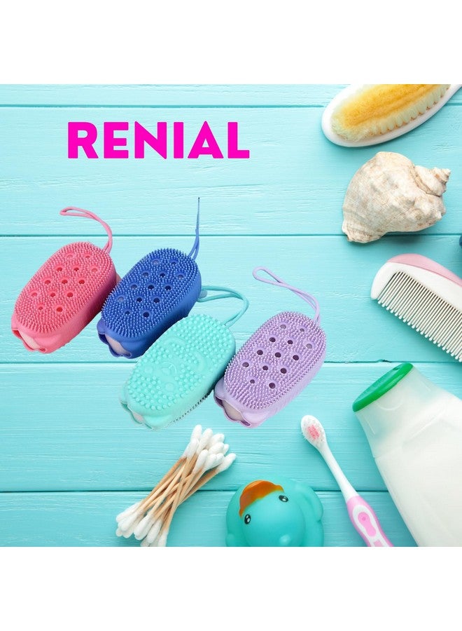 RENIAL® Silicone Body Brush - Soft Shower for Kids and Adults - Alternative to Traditional Back Scrubbers - Exfoliating Bath Scrubber (Pack of 1) - Image 5
