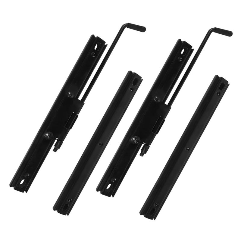 Go Kart Seat Mounting Rails Slider Tracks Hardware Kit 2 Pairs Black - Image 2