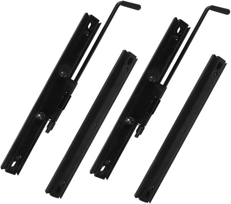 Go Kart Seat Mounting Rails Slider Tracks Hardware Kit 2 Pairs Black - Image 1