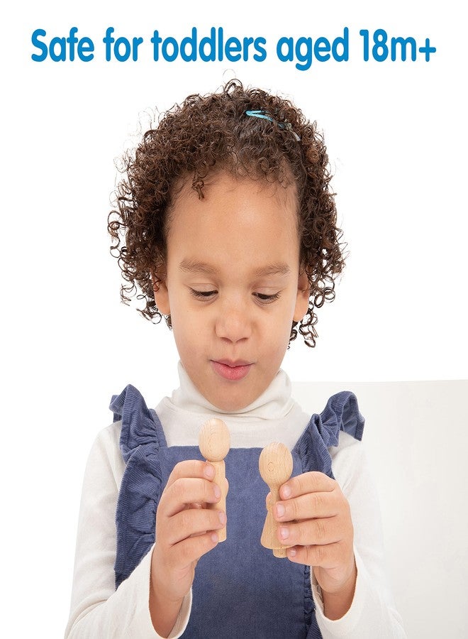 TickiT Wooden Community Figures - Set of 10 - For Ages 18m+ - Wooden Peg Dolls for Kids - 10 Different Shapes - Loose Parts Wooden Toys for Toddlers - Image 5