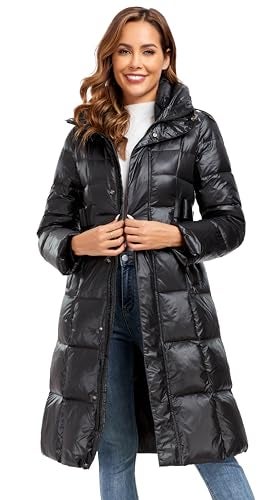 Avilego Long Down Jacket for Women Hooded Long Puffer Coat Duck Down Winter Coat Trendy Parka Jacket 2024 - Image 1