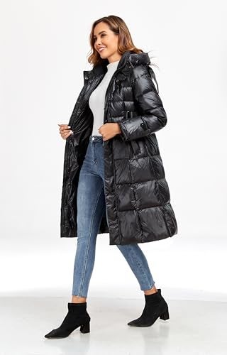 Avilego Long Down Jacket for Women Hooded Long Puffer Coat Duck Down Winter Coat Trendy Parka Jacket 2024 - Image 2