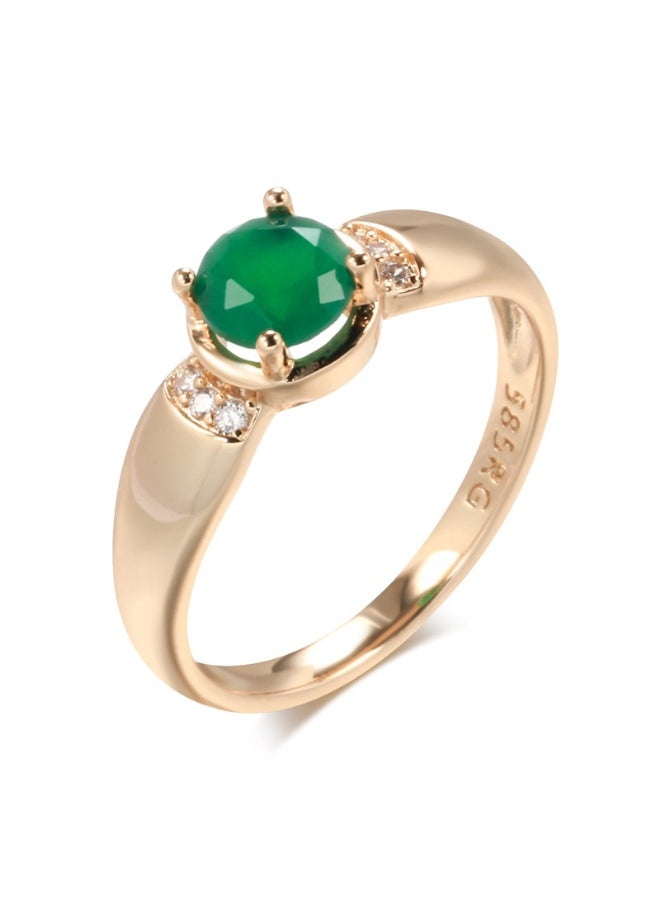 xozgdovg - European and American Best-Selling Green Zirconia Stone Ring - Image 1