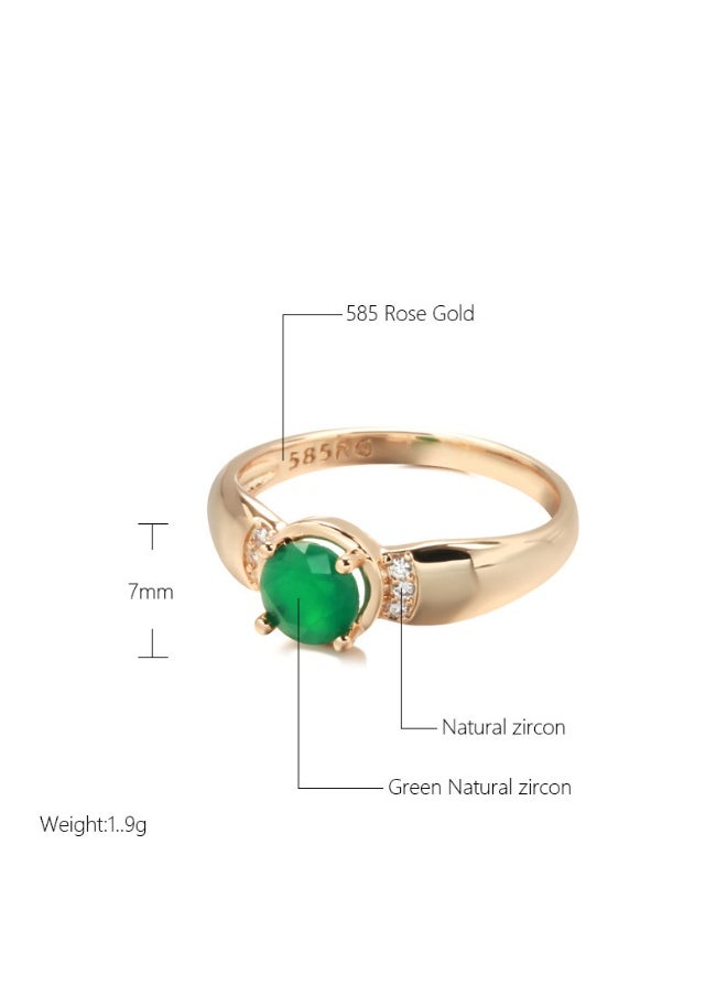 xozgdovg - European and American Best-Selling Green Zirconia Stone Ring - Image 1