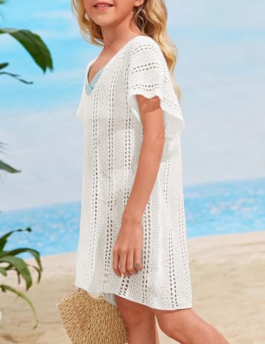 SECRETEYARD غطاء سباحة للبنات من SECRETEYARD، ملابس سباحة كروشيه للأطفال، ملابس شاطئية علوية - Image 4