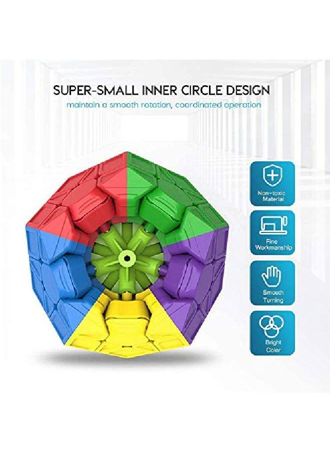 Toyshine - Qiyi Megaminx Cube Sculpted Stickerless 3X3 Pentagonal Dodecahedron Speed Cube Puzzle Toy (Qiheng S Version) - Image 1