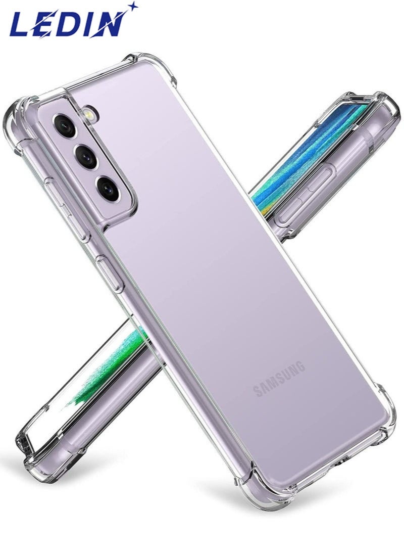 LEDIN Case for Samsung Galaxy S21 Fe Clear Case Soft Flexible Silicone Back Cover Shockproof Anti Scratch Case with Reinforced Bumper Corner Compatible for Samsung Galaxy S21 Fe Clear - Image 1