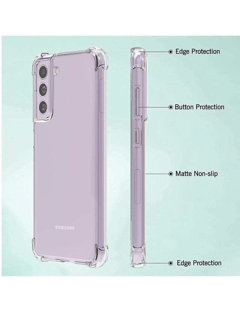 LEDIN Case for Samsung Galaxy S21 Fe Clear Case Soft Flexible Silicone Back Cover Shockproof Anti Scratch Case with Reinforced Bumper Corner Compatible for Samsung Galaxy S21 Fe Clear - Image 4
