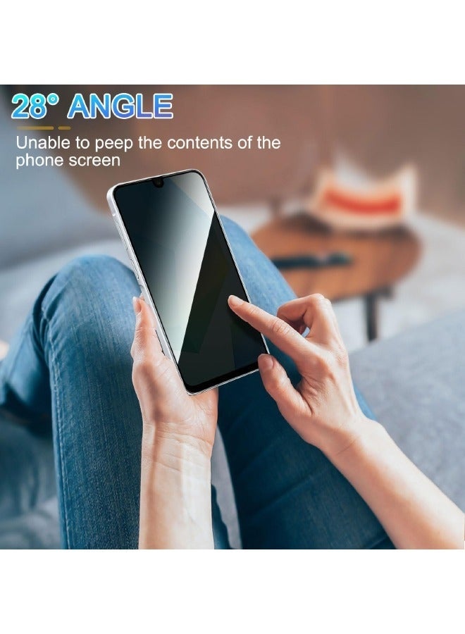 Nova future [2+2 Pack] Samsung Galaxy A16 Privacy Screen Protector with Camera Lens Protector, Fingerprint Unlock Support, Touch Sensitive, Bubble Free 9H Hardness Anti-Scratch Screen Protector for Samsung A16 5G/4G 6.7 inch - Image 3