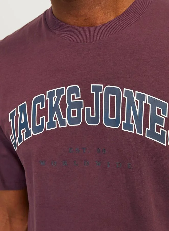 JACK & JONES Logo Print Crew Neck T-Shirt