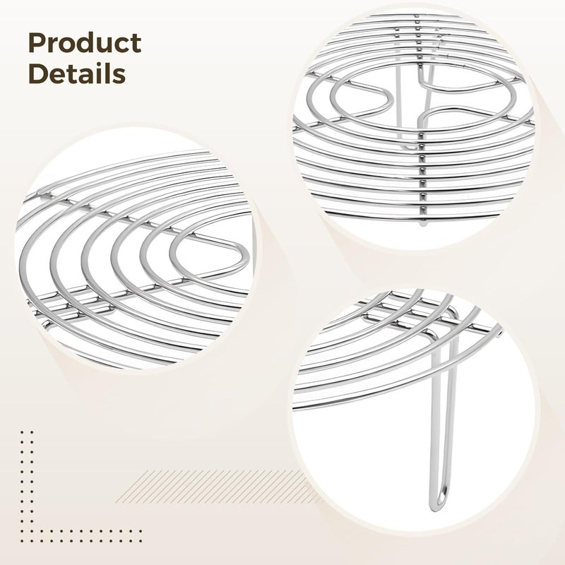 Sturdy Steamer Rack For Cooking, 304 Stainless Steel Stand, 24 Cm Height, Includes 4 Legs For Better Stability - Image 4