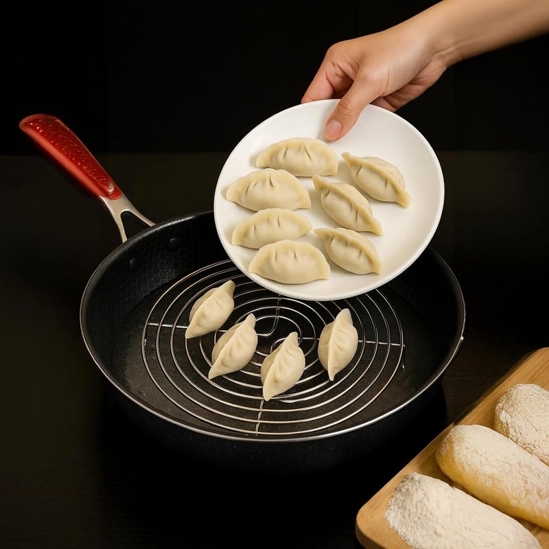 Sturdy Steamer Rack For Cooking, 304 Stainless Steel Stand, 24 Cm Height, Includes 4 Legs For Better Stability - Image 2