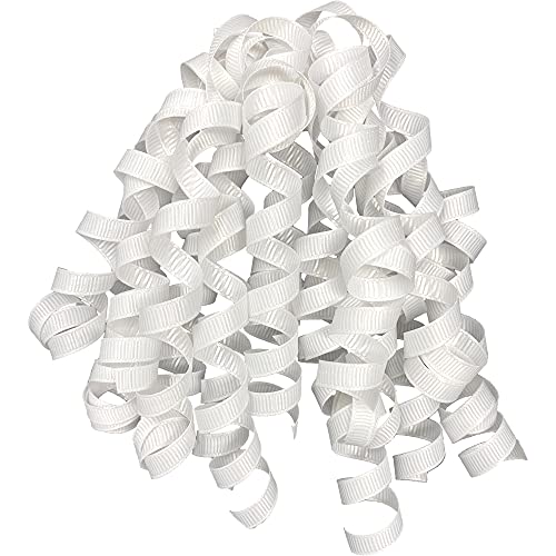 Jillson Roberts 6Count SelfAdhesive Grosgrain Curly Bows Available in 15 Colors White - Image 2