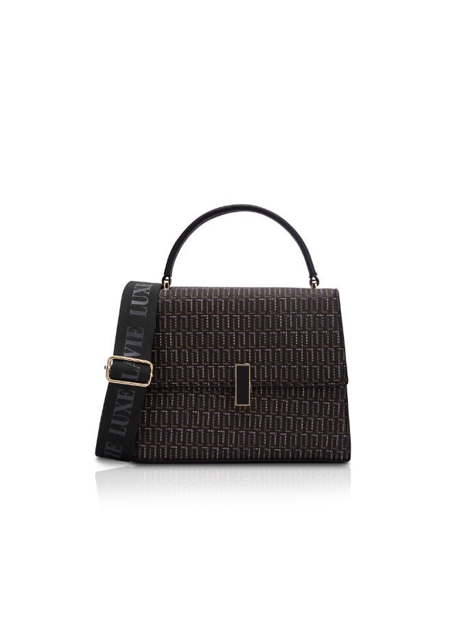 لافي حقيبة يد نسائية لوكس مونو إيبسي  سوداء - Image 1