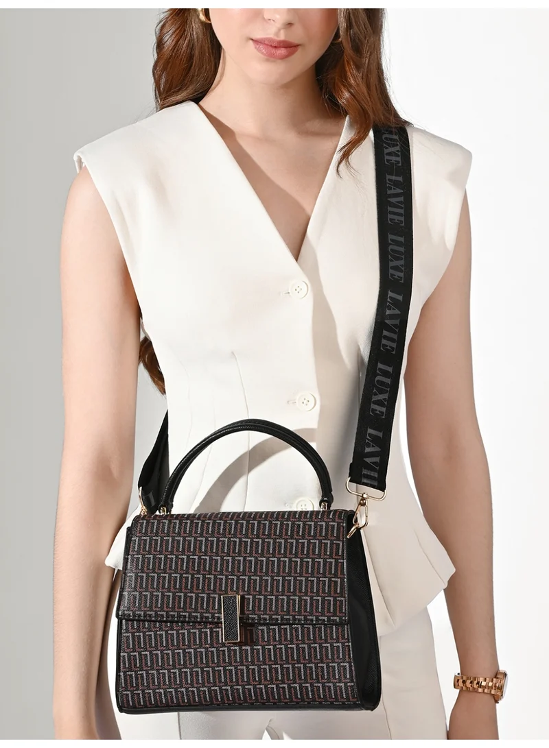 Lavie Luxe Mono Ipsy25 Women's Satchel (Black)