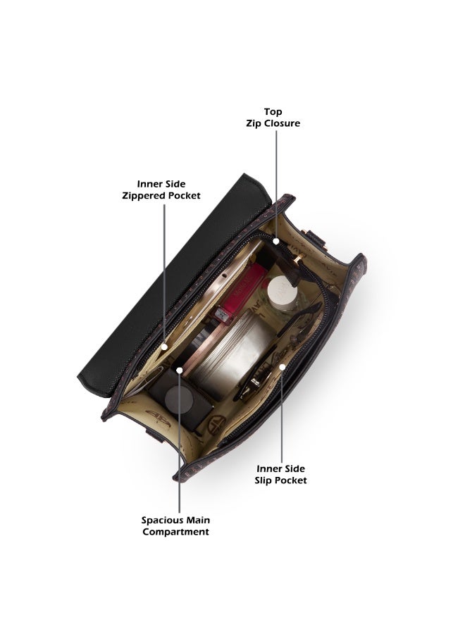 لافي حقيبة يد نسائية لوكس مونو إيبسي  سوداء - Image 4