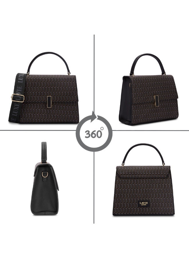 لافي حقيبة يد نسائية لوكس مونو إيبسي  سوداء - Image 5