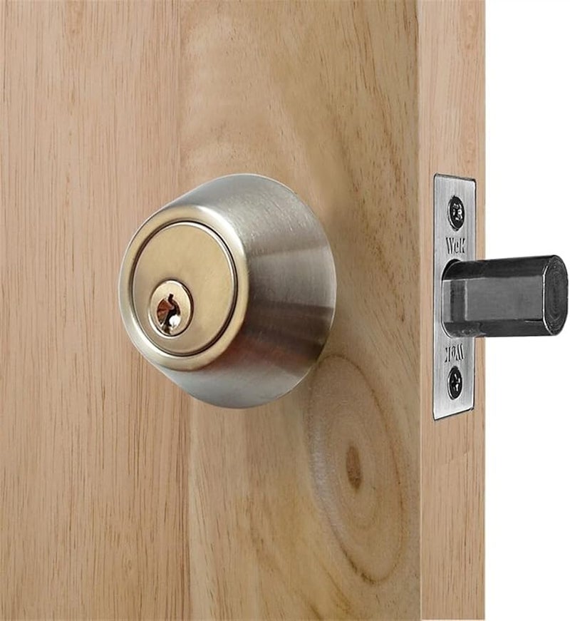 قفل ميتاليك مزلاجي بمفاتيح لأمان باب المنزل والمكتب، قطعة واحدة - Image 4