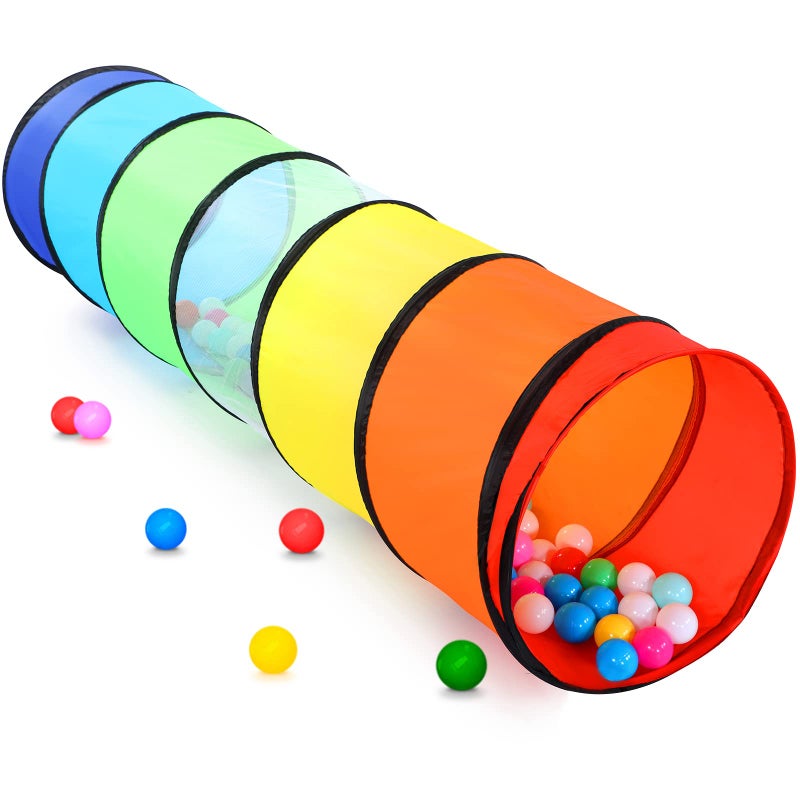Moncoland Kids Play Tunnel Tent for Toddlers Colorful Pop Up Crawl Tunnel Toy for Baby or Pet with Breathable Mesh Collapsible Gift for Boy and Girl Play Tunnel Indoor and Outdoor Game - Image 2