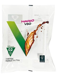 Hario V60 Paper Coffee Filters Size 02 100 Count White  - Image 1