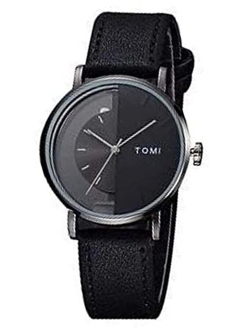 Leather strap casual watch