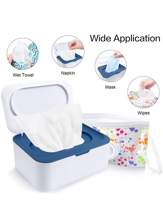 KALYLOC 8Pcs Baby Wipes Dispenser, Reusable Baby Wipe Holder Box and Portable Wet Wipes Pouch, Refillable Wipes Pouch Case Container with Lid for Bathroom Baby Nursery Kitchen Office Travel (Black) - Image 3